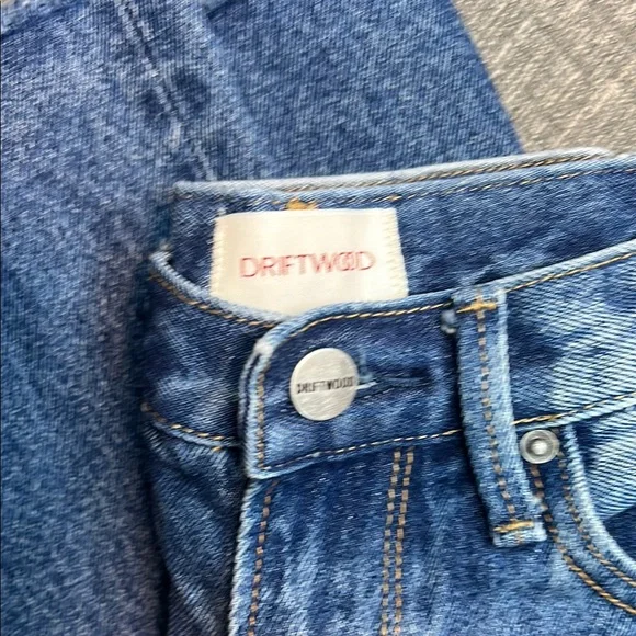 DRIFTWOOD Blue Straight Leg Jeans with Classic Fading Size 27 - Picture 2 of 10